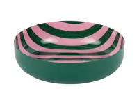 present time Schale Bowl Animado Small, Retro green / Soft pink - Unterteilungsmöglichkeit: Nein - Material: Eisen - Detailfarbe: Grün - Pink - Set: Nein - Form: Rund