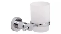 tesa Loxx Zahnbürstenhalter ohne Bohren, silber - Befestigung: Kleben - Farbe: Silber - Material: Glas - Metall