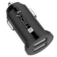 Techly Autoladegerät 2p USB A 5V2.4A schwarz