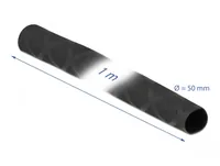 Delock Schrumpfschlauch X-Muster rutschfest 1 m x 50 mm Schwarz - Detailfarbe: Schwarz - Durchmesser: 50 mm - Länge: 1 m - Material: Polyolefin