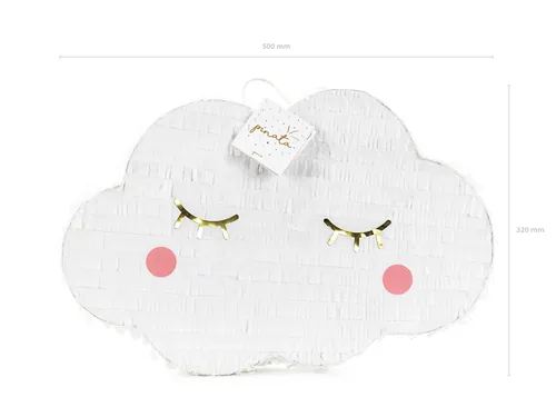 PartyDeco Pinata - Cloud, 50x32x9cm