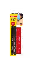 EBERHARD FABER Tattoostifte Set 559597 schwarz, Schablonen 2 Stk.