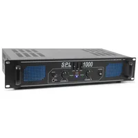 Skytec Endstufe SPL 1000 - Signalverarbeitung: Analog - Impedanz: 4 ? - Endstufenklassen: Andere - Endstufentyp: 2-Kanal - Eigenschaften: Equalizer - Anwendungsbereich: Live / Bühne - Andere - DJ - Installation
