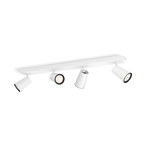 Philips Aufbauspot Paisley, 4 x GU10, 5.5 W, Weiss - Leuchten Kategorie: Aufbauleuchte - Betriebsart: Netzbetrieb - Lampensockel: GU10 - Farbtemperatur Kelvin: Je nach Leuchtmittel - Gesamtleistung: 40 W - Farbwiedergabeindex CRI: 0
