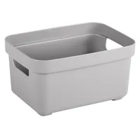 Sigma Home Aufbewahrungsbox 2.5 Liter Grau - Breite: 17.7 cm - Höhe: 12.8 cm - Tiefe: 9.3 cm - Volumen: 2.5 l - Produkttyp: Aufbewahrungsbox - Verpackungseinheit: 1 Stück