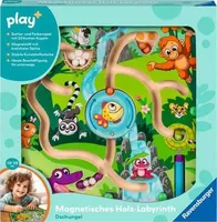play+ Magnetlabyrinth Dschungel - Altersempfehlung ab: 18 Monaten - Material: Holz - Eigenschaften: Keine Eigenschaft - Zertifikate: FSC - Detailfarbe: Mehrfarbig