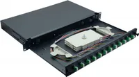 helos LWL 19 Spleissbox 12 x LC/APC Duplex OS2, spleißfertig, schwarz