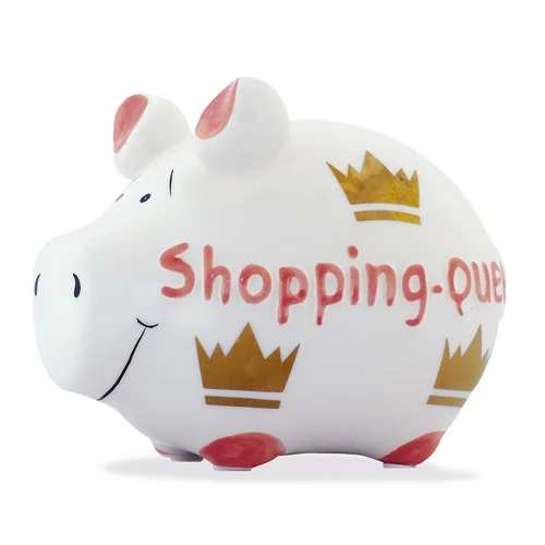 G. Wurm Spardose Shopping Queen 12.5 x 9 x 9 cm - Breite: 12.5 cm - Höhe: 9 cm - Länge: 9 cm - Produkttyp Geschenke: Spardosen - Motiv: Spruch