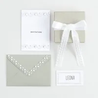 Rico Design Perlensticker Paper Poetry 50 cm, 1 Stück Silber - Motiv: Perle