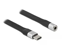 Delock USB-Adapter FPC Flachbandkabel USB-C Stecker - 3.5 mm Buchse - Detailfarbe: Schwarz - USB Standard: Keiner - Winkelstecker: Nein - Steckertyp Seite B: 3.5 mm Buchse - Besondere Eigenschaften: Flachbandkabel - Steckertyp Seite A: USB-C Stecker