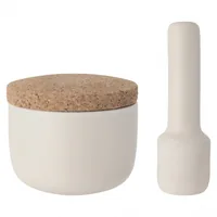 BergHOFF Mörser mit Stössel Leo Line 10 cm - Material: Steingut - Detailfarbe: Weiss - Durchmesser: 10 cm
