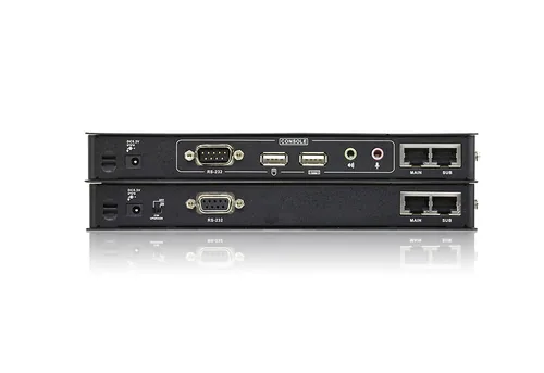 Aten KVM-Extender CE604 - Weitere Anschlüsse: Audio - USB - Set: Ja - Reichweite: 60 m - Extender Typ: Cat-Extender - Videoanschlüsse: DVI-D - Einsatzzweck Extender: KVM