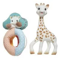 Sophie la girafe Geschenkset Rassel - Material: Polyester - Naturkautschuk - Baumwolle - Detailfarbe: Mehrfarbig