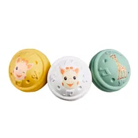 Sophie la girafe Beschäftigungsspielzeug Musikalische Bälle - Altersempfehlung ab: 3 Monaten - Material: Naturkautschuk - Eigenschaften: Naturkautschuk - Zertifikate: Keine Zertifizierung - Detailfarbe: Gelb - Grün - Weiss