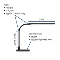 MAUL MAULpirro table lamp SMD-LED-Modul LED E Schwarz
