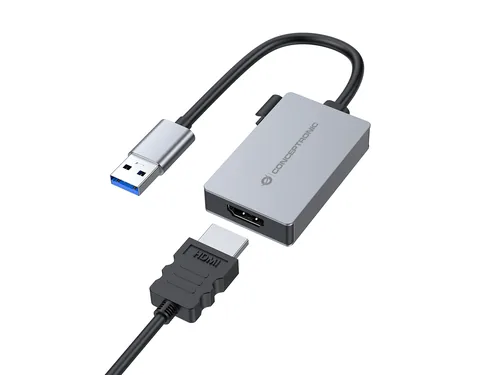 CONCEPTRONIC Adapter USB-A3.0->HDMI1.4 1080P60Hz grau