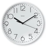Hama Wanduhr Salina Ø 22 cm, Weiss - Form: Rund - Detailfarbe: Weiss - Uhrtyp: Analog - Funksignal: Keine Angaben - Funktionen: Zeit - Detailmaterial: Kunststoff - Glas