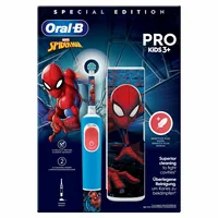 Oral-B Rotationszahnbürste Vitality Pro 103 Kids Spider Blau/Rot - Zahnbürsten-Art: Rotationszahnbürste - Stromversorgung: Akkubetrieb - Reinigungsmodi: Tägliche Reinigung - Detailfarbe: Rot - Blau - Bluetooth: Nein - Anwender: Kinder