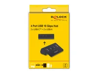 Delock USB 10 Gbps Hub mit 2 USB-C und 2 USB-A Ports
