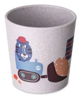 Koziol Kindertrinkbecher CONNECT S TRUCKS purple grey 190 ml - Art: Kindertrinkbecher - Materialtyp: Biokunststoff - Material: Biozirkulärer Kunststoff - Eigenschaften: Aus recyceltem Material - Detailfarbe: Hellgrau - Spülmaschinenfest: Ja