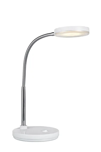Markslöjd Tischleuchte Flex, 3000K, 5W, Weiss/Chrom - Betriebsart: Netzbetrieb - Lampensockel: LED fest verbaut - Farbtemperatur Kelvin: 3000 K - Zusätzliche Ausstattung: Ein/Aus-Schalter - Gesamtleistung: 5 W - Dimmbar: nicht dimmbar