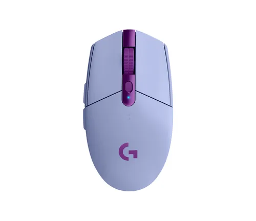 Logitech Gaming-Maus G305 Lightspeed - Maus Features: Ein-/Ausschalter - Scrollrad - Bedienungsseite: Universal - Detailfarbe: Lila - Gewicht: 99 g - Verbindungsart: Kabellos - Schnittstelle: USB-A