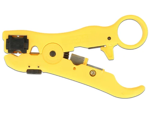 Delock Auflegewerkzeug Netzwerk Werkzeugset mit Kabeltester - Montageart: Crimpzange RJ45 (Litze) - LSA Auflegewerkzeug (Draht) - Crimpzange RJ12 (Litze) - Für Stecker: RJ45 (8 Pol) 8P2C - 8P4C - 8P6C - 8P8C - RJ12 (6 Pol) 6P6C - LSA