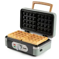 Domo Waffeleisen DO9276C , Mint - Leistung: 1100 W - Anzahl pro Durchgang: 2 - Motiv: Quadrat