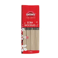 Saitaku Soba Noodles 300 g - Produkttyp: Nudeln - Nährwertangabe pro: 100 g - Energiegehalt (in kj): 1489 - Energiegehalt (in kcal): 356 - Fett: 1.6 - Gesättigte Fettsäuren: 0.5
