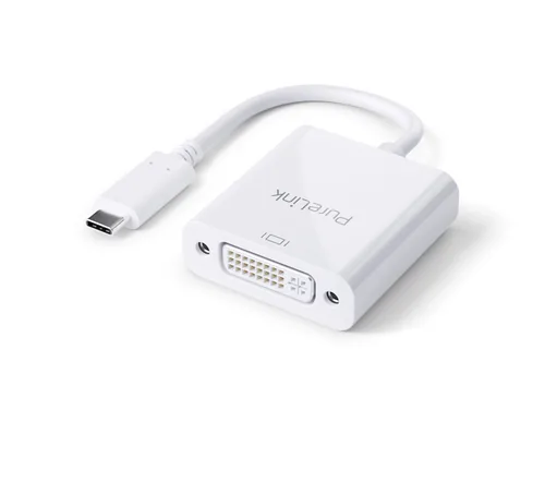 PureLink Adapter IS190 USB Type-C - DVI-I, Weiss - Kabeltyp: Adapter - Videoanschluss Seite A: USB Type-C - Videoanschluss Seite B: DVI-I
