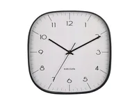 KARLSSON Wanduhr Grato Cuadrado 29 x 29 cm, Warmes Grau/Schwarz - Uhrtyp: Analog - Betriebsart: Akkubetrieb - Batteriebetrieb - Funksignal: Nein - Funktionen: Zeit - Form: Quadrat - Detailfarbe: Schwarz