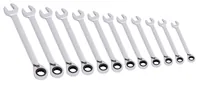 Kraftwerk Ringgabelschlüssel-Set CLICKRAFT umschaltbar, 12-teilig - Produkttyp Handwerkzeug: Ringgabelschlüssel - Schlüsselweite: 8-19 mm - Anzahl Teile: 12 Teile