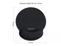 Delock Mauspad mit Handballenauflage rund schwarz