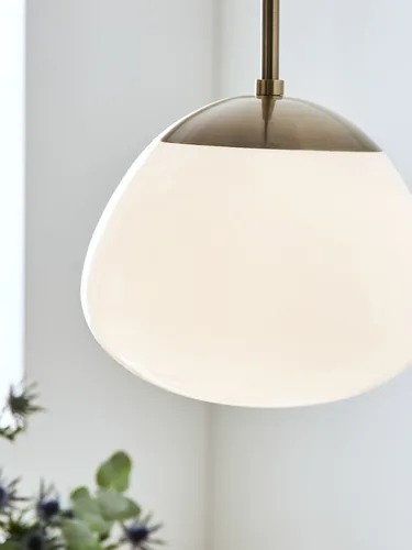 Markslöjd Pendelleuchte Rise, Ø 25 cm, E27, Antique/Weiss - Betriebsart: Netzbetrieb - Lampensockel: E27 - Farbtemperatur Kelvin: Je nach Leuchtmittel - Gesamtleistung: 40 W - Farbwiedergabeindex CRI: 0 - Dimmbar: nicht dimmbar