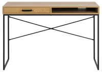 AC Design Tisch Seaford, Schwarz matt / Wildeiche matt - Tiefe: 45 cm - Breite: 110 cm - Material: Edelstahl (pulverbeschichtet) - MDF - Höhe: 75 cm - Gewicht: 14.8 kg - Belastbarkeit: 100 kg