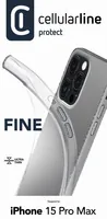 Cellular Line Back Cover Rubber Case Fine iPhone 15 Pro Max Transparent - Grundfarbe: Transparent - Fallsicher: Ja - Kompatible Hersteller: Apple - Detailfarbe: Transparent - Mobiltelefon Kompatibilität: iPhone 15 Pro Max - Material: Gummi