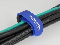 Delock Klettkabelbinder Blau 190 mm x 25 mm 5 Stück - Breite: 25 mm - Länge: 190 mm - Produkttyp: Klett-Kabelhalter - Ausstattung Kabelmanagement: Wiederverwendbar - Haftend - Verpackungseinheit: 5 Stück - Material: Klettband