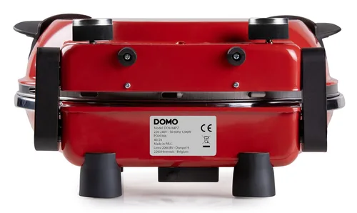 Domo Pizzaofen DO9284PZ - Anzahl Personen: 1 - Detailfarbe: Rot - Leistung: 1200 W - Produkttyp: Pizzamaker
