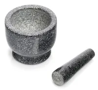 Zeller Present Mörser mit Stössel Ø 12 x 10 cm - Material: Granit - Detailfarbe: Grau - Durchmesser: 12 cm