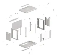 LANBERG 19"" 6U 540x350 Wandgehäuse Glastür FlatPack gr