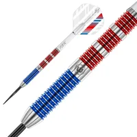 Winmau Dartpfeile Steeldart Wildcats 3 Stück - Gewicht: 23 g - Verpackungseinheit: 3 Stück - Material: Stahl - Detailfarbe: Blau - Silber - Rot - Dart Art: Steel Dart