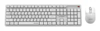 Gembird KBS-WMS-01-W-CYRL Silent key Pro Business wireless desktop set, white, RU layout