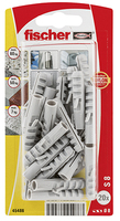 Fischer Dübel S 8, 20 Stück - Bohrdurchmesser: 8 mm - Länge: 40 mm - Verpackungseinheit: 20 Stück - Für Material: Vollziegel - Naturstein - Beton - Kalksand - Set: Nein