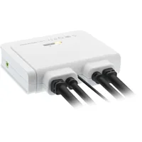 InLine KVM Switch - 2-fach - USB-C+DP zu DisplayPort - 4K - Audio - integr. Kabel