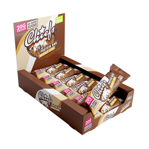 CHIEFS Protein Bar Double Choc 8131 55g, 12 Stk.