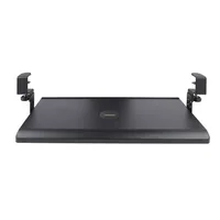 StarTech.com Under-Desk Keyboard Tray, Clamp-on Ergonomic Keyboard Holder, Up to 12kg (26.5lb), Sliding Keyboard and Mouse Drawer with C-Clamps, Height Adjustable Keyboard Tray (3.9/4.7/5.5 in) - TAA