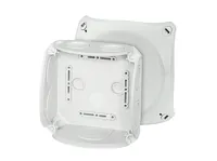 Hensel Abzweigdose IP66 130 x 130 x 77 mm - Montage: Aufputz - E-Nr.: 152120323 - Typ: Abzweigdose - Anzahl Einführungen: 7 × - Einführung Typ: Ausbrechbar - Breite: 130 mm