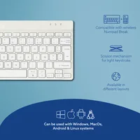 R-GO COMPACT BREAK ERGONOMIC KEYBOARD AZERTY (FR) BLUETOOTH W