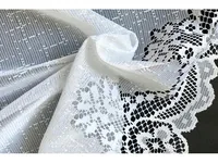 Hubatka Tagvorhang Vitrage Spitzen-Vitragen 95 cm x 110 cm, Weiss - Breite: 95 cm - Höhe: 110 cm - Eigenschaften: Keine Eigenschaft - Zertifikate: Keine Zertifizierung - Motiv: Blume - Detailfarbe: Weiss