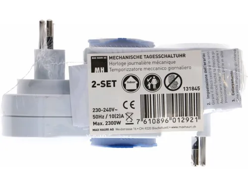 Max Hauri AG 131845 electrical timer Blau, Weiß Täglicher Timer